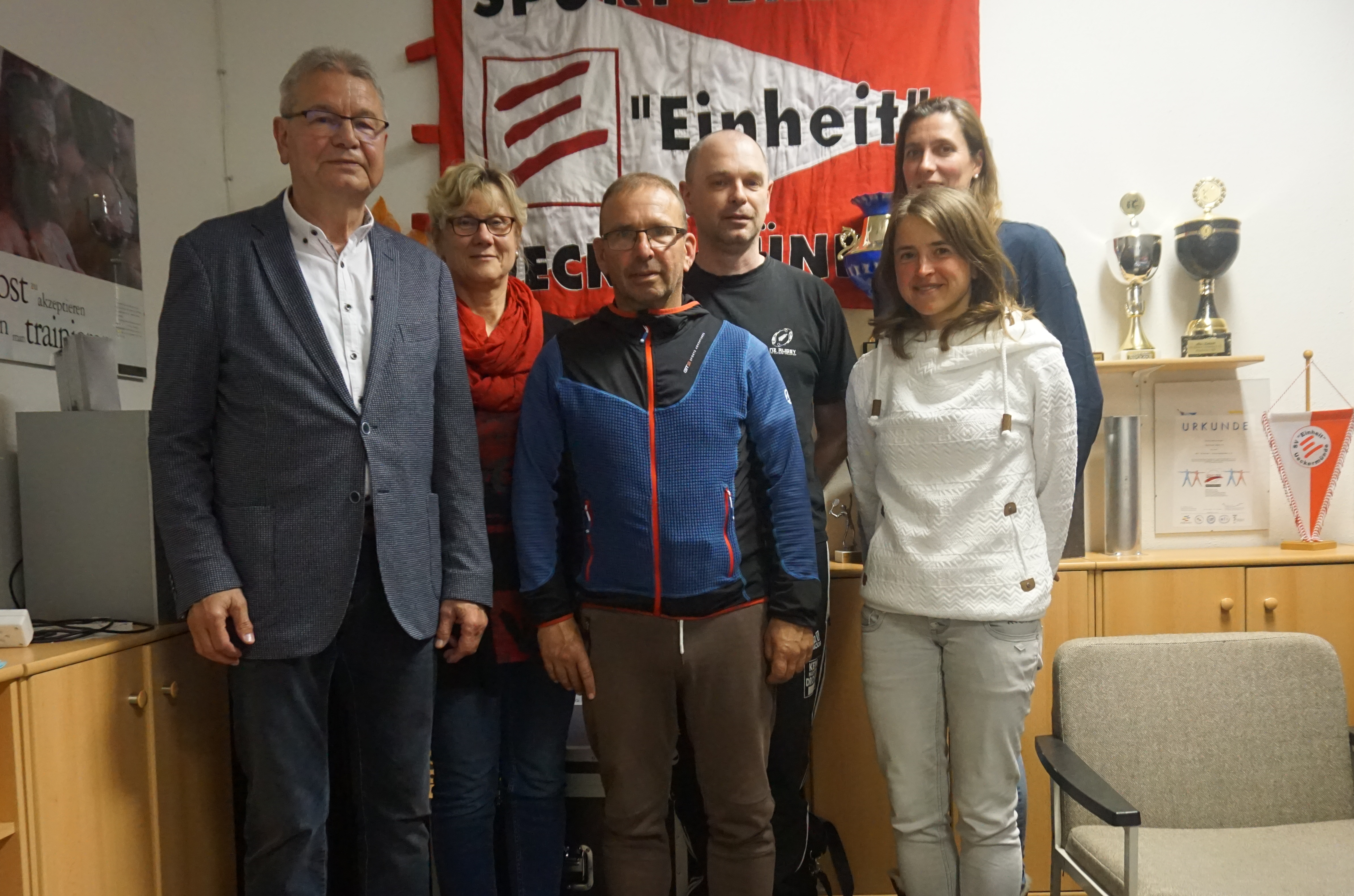Vorstand v.l.: Hans Dieter Salow, Carola Chappuzeau, Frank Greiner-Mai, Guido Winter, Ramona Lubbe, Antje Fröhlich-Röder