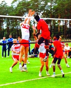 Volleyball im heimischen Stadion Volleyball im heimischen Stadion