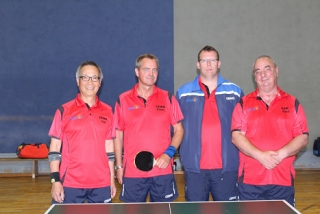 Die erste Mannschaft von Einheit Ueckermünde: Tuan Trinh, Jörn Klünder, Marcus Podratz und Roland Brüsch (von links). Fotos (2): ZVG