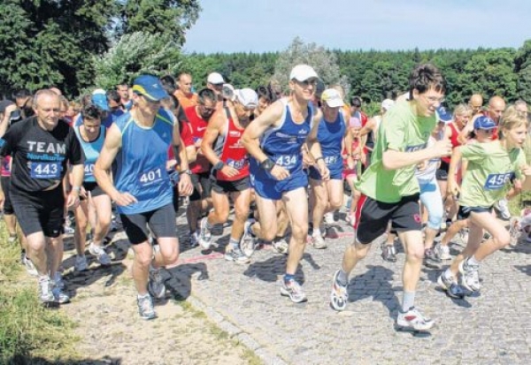 Läufer auf der Zielgeraden